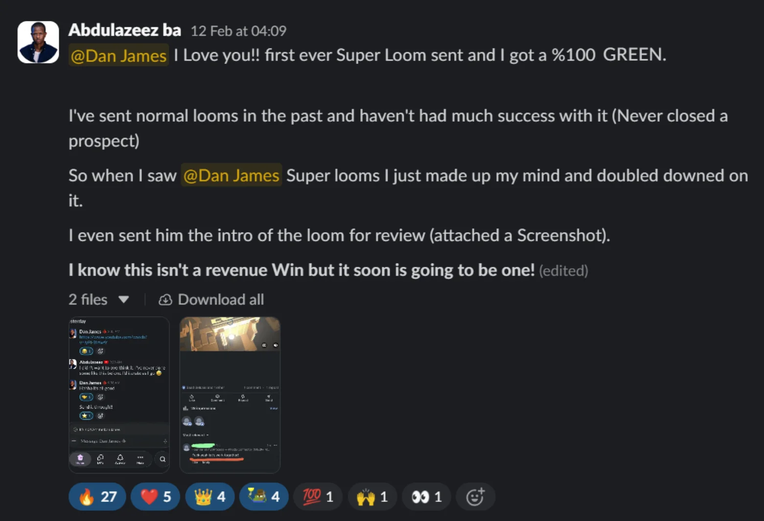 Abdulazeez Slack: first super loom 100% green